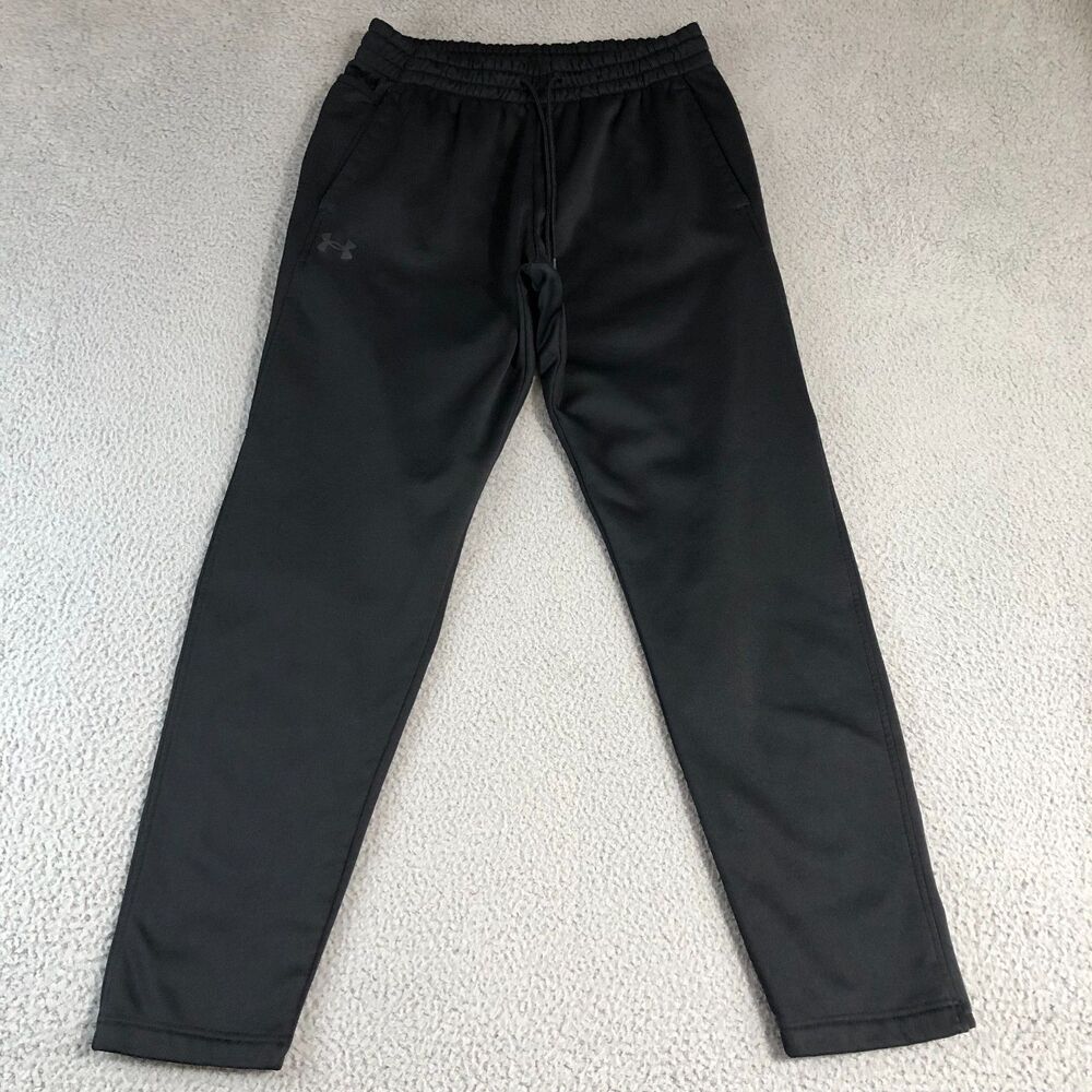 Under Armour Joggers Mens Large Black Sweatpants Sportswear Cold Gear Loose Logo